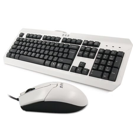 游戏办公两相宜双飞燕a4tech防水有线键鼠套装圆角舒适67仅售8900元